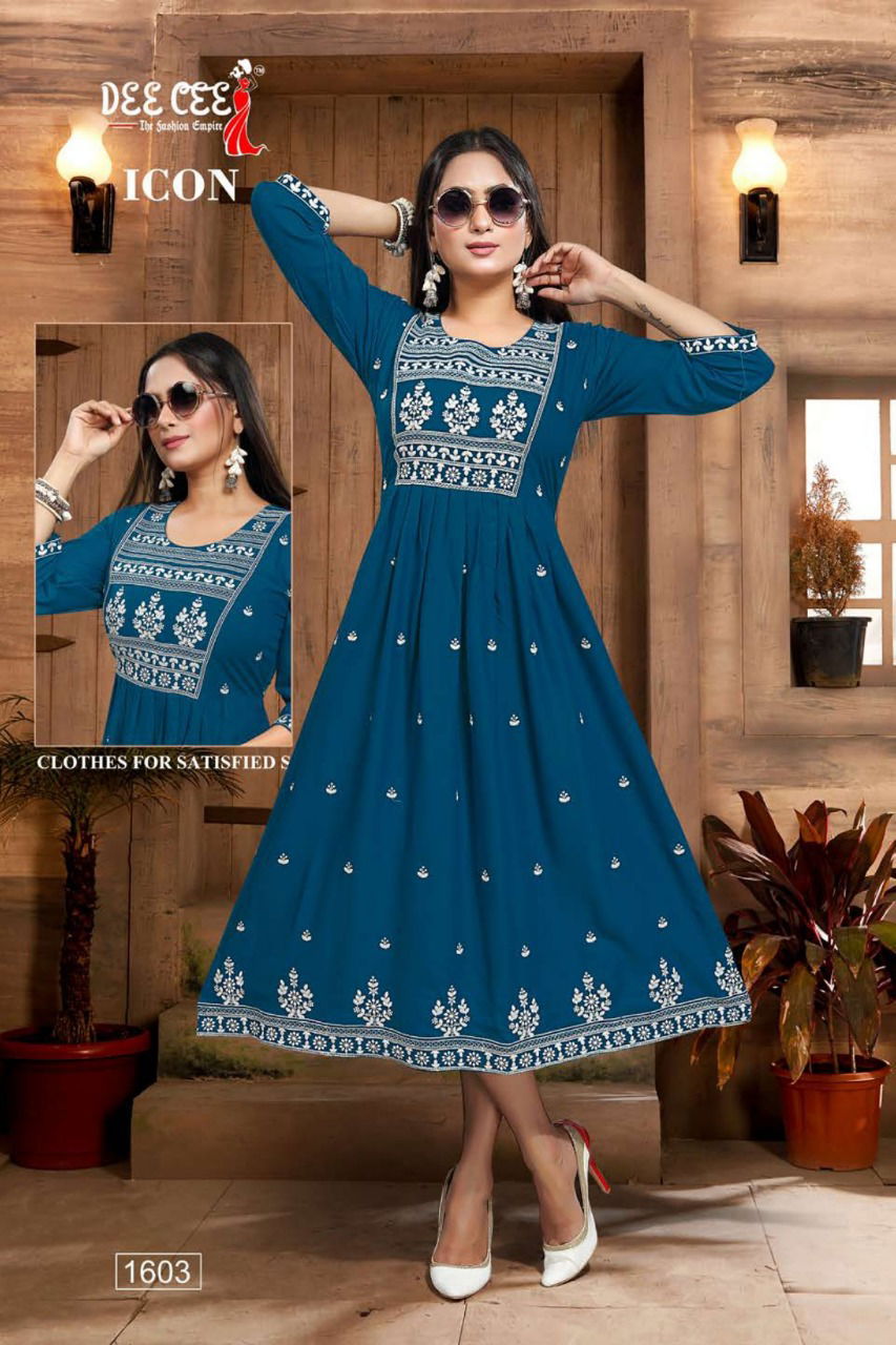 Deecee Icon Rayon Printed Regular Wear Designer Kurti Collection